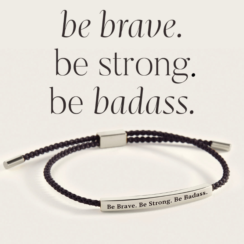 Be Brave. Be Strong. Be Badass. Inspire Bracelet in 925 Sterling Silver — Vanny Jewels