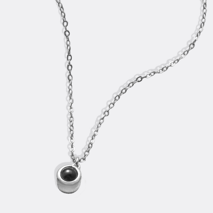 The Classic Photo Necklace in gold tone
