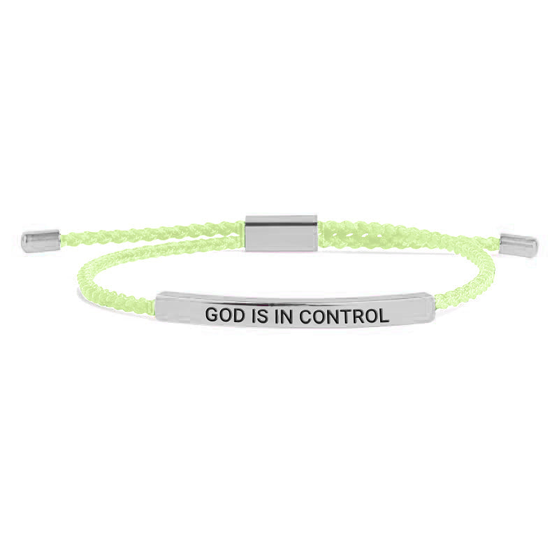 God Is In Control Inspire Bracelet in 925 sterling silver