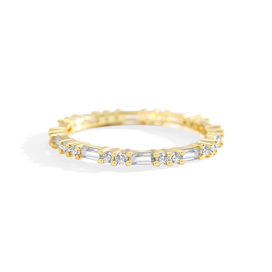 Baguette Gemstone Stacking Ring — Vanny Jewels