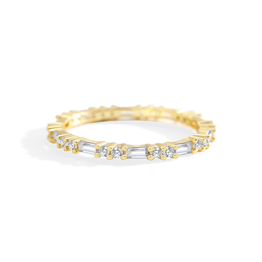 Baguette Gemstone Stacking Ring — Vanny Jewels