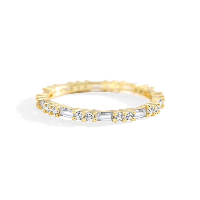 Baguette Gemstone Stacking Ring — Vanny Jewels