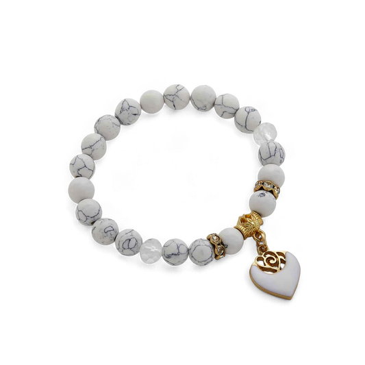 White Beaded Bracelet — Vanny Jewels