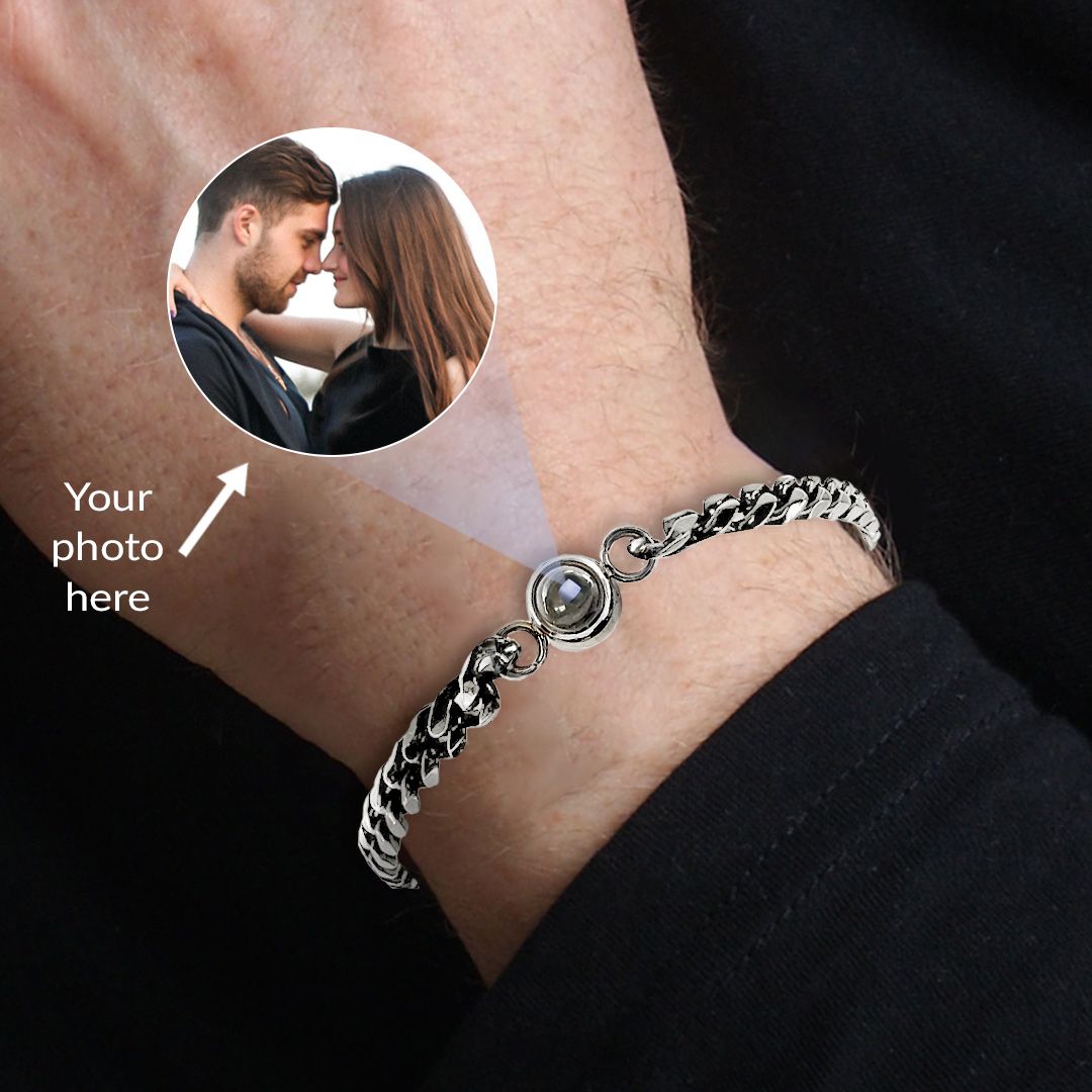 Kubanische Gliederkette mit Foto-Armband