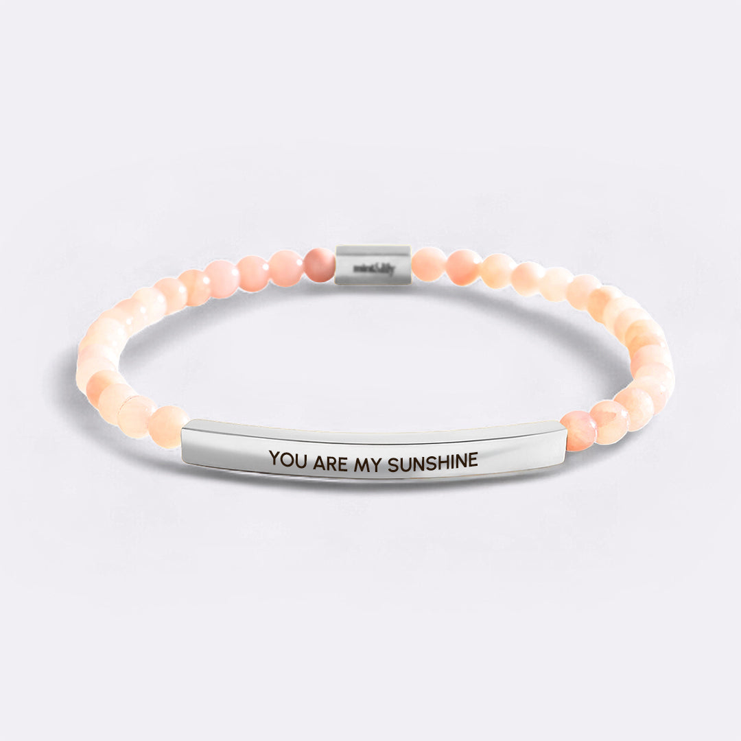 Bracciale ispiratore con perline "You Are My Sunshine"