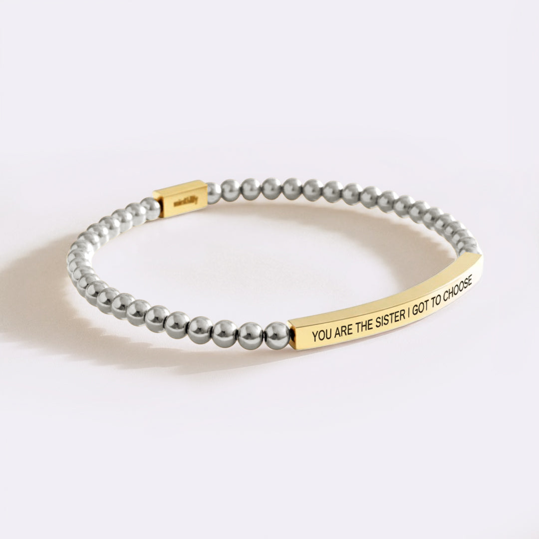 Sei la sorella che ho scelto Bracciale ispiratore con perline
