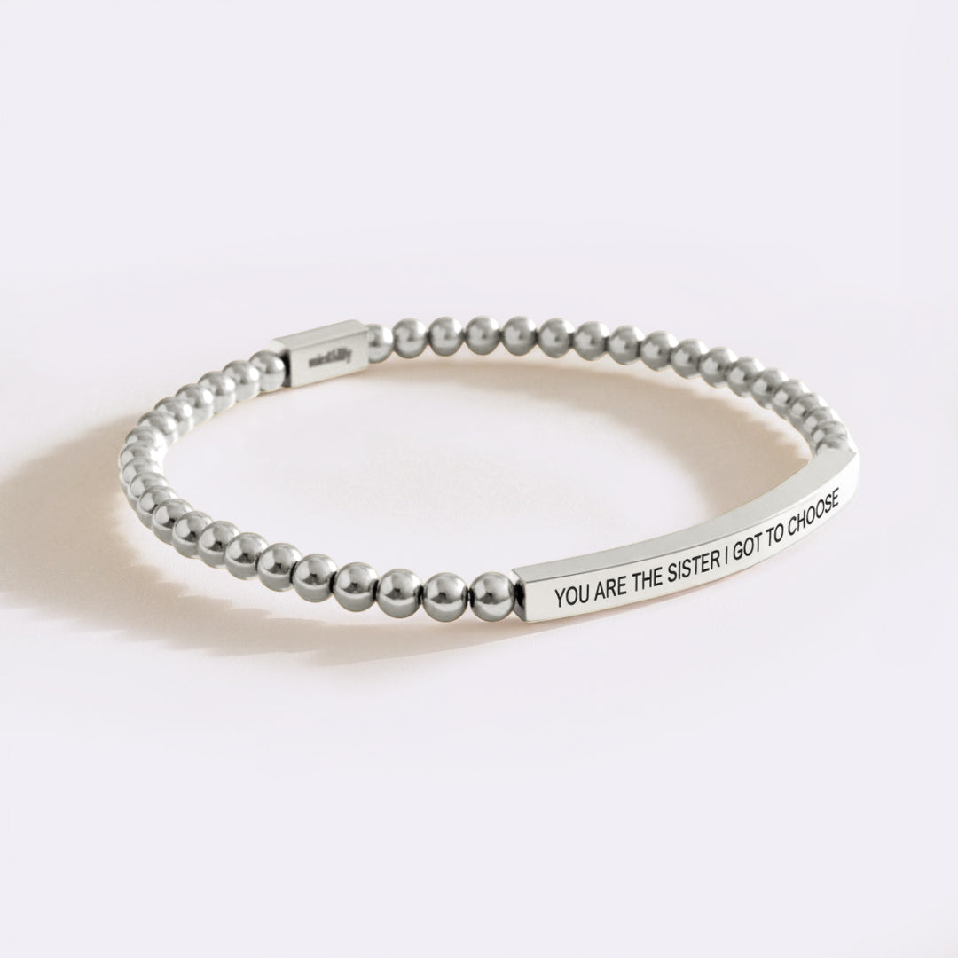 Sei la sorella che ho scelto Bracciale ispiratore con perline