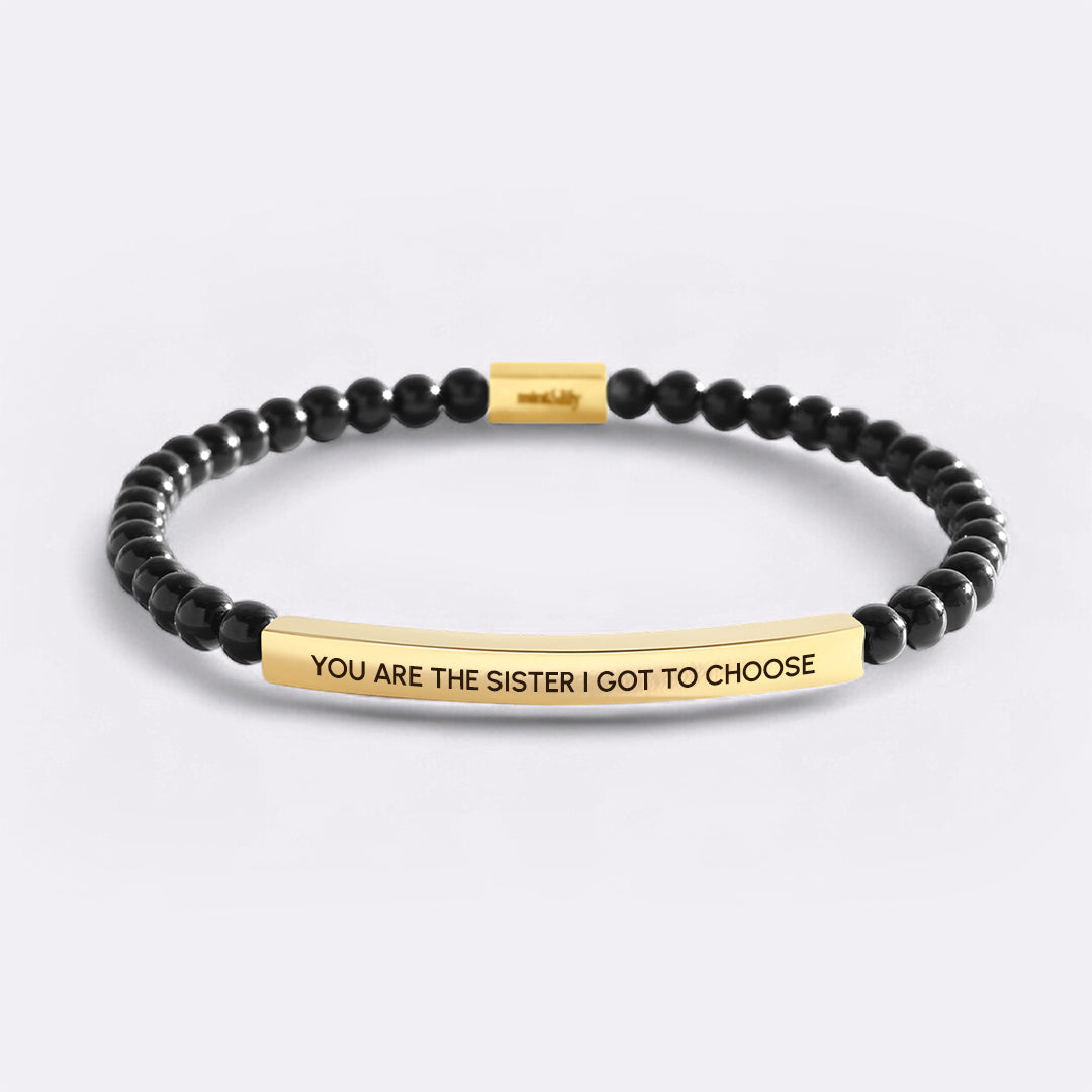 Sei la sorella che ho scelto Bracciale ispiratore con perline