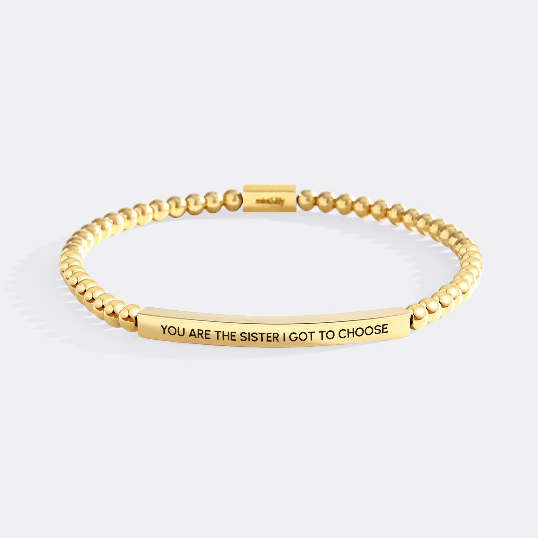 Sei la sorella che ho scelto Bracciale ispiratore con perline