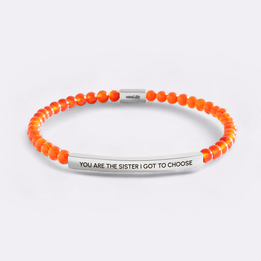 Sei la sorella che ho scelto Bracciale ispiratore con perline