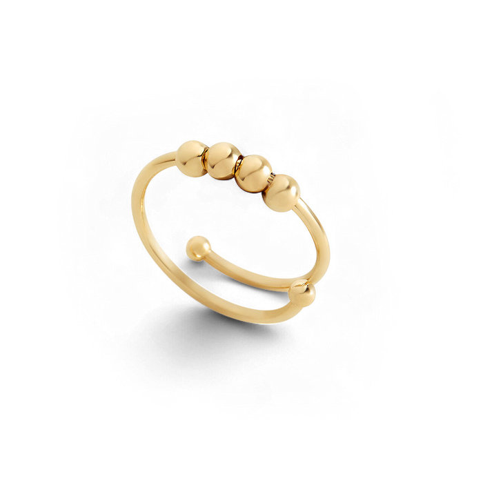 Adjustable Beaded Fidget Ring — Vanny Jewels