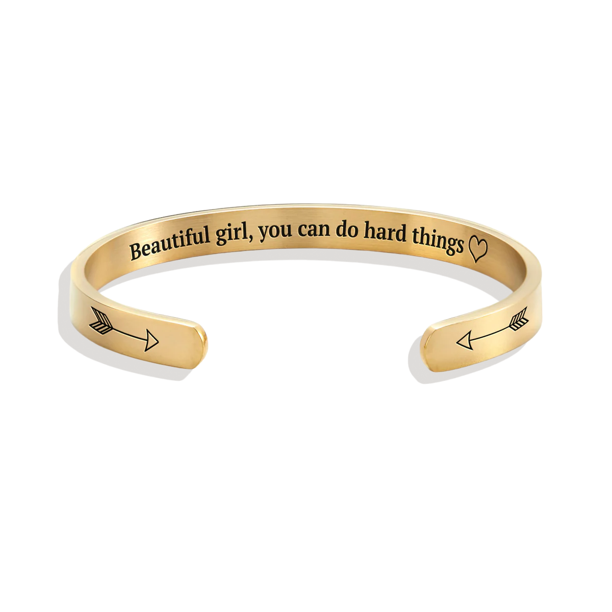 Schönes Mädchen, du schaffst schwere Dinge Manschettenarmband