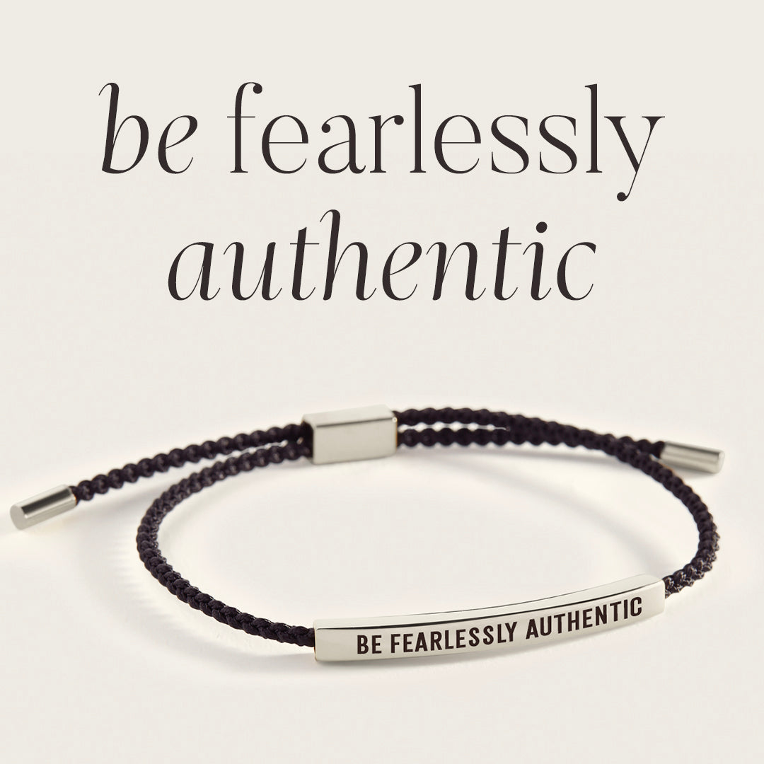 Be Fearlessly Authentic Inspire Bracelet in 925 Sterling Silver — Vanny Jewels