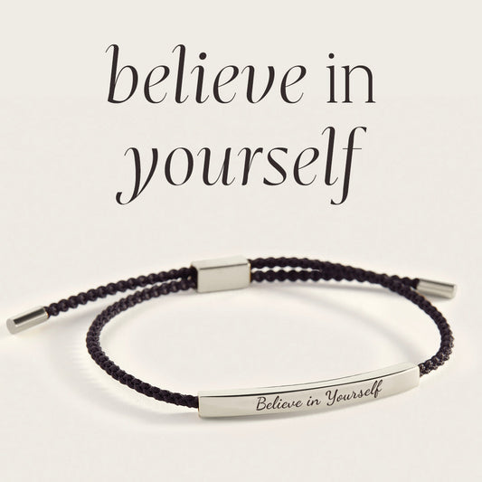 Believe in Yourself Inspire Bracelet in 925 Sterling Silver — Vanny Jewels