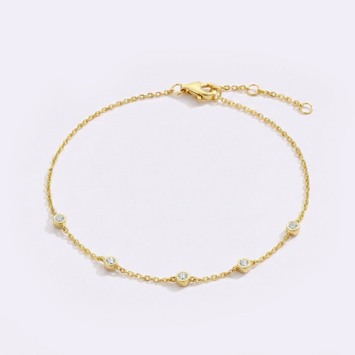 Bezel Set Diamond Bracelet