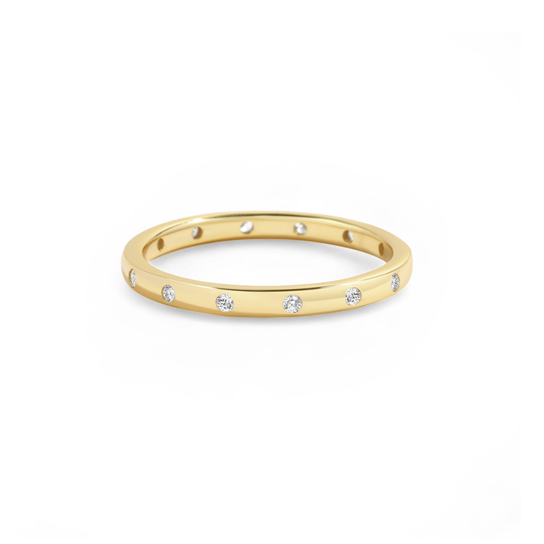 Tiny Stapelring mit Lünettenfassung