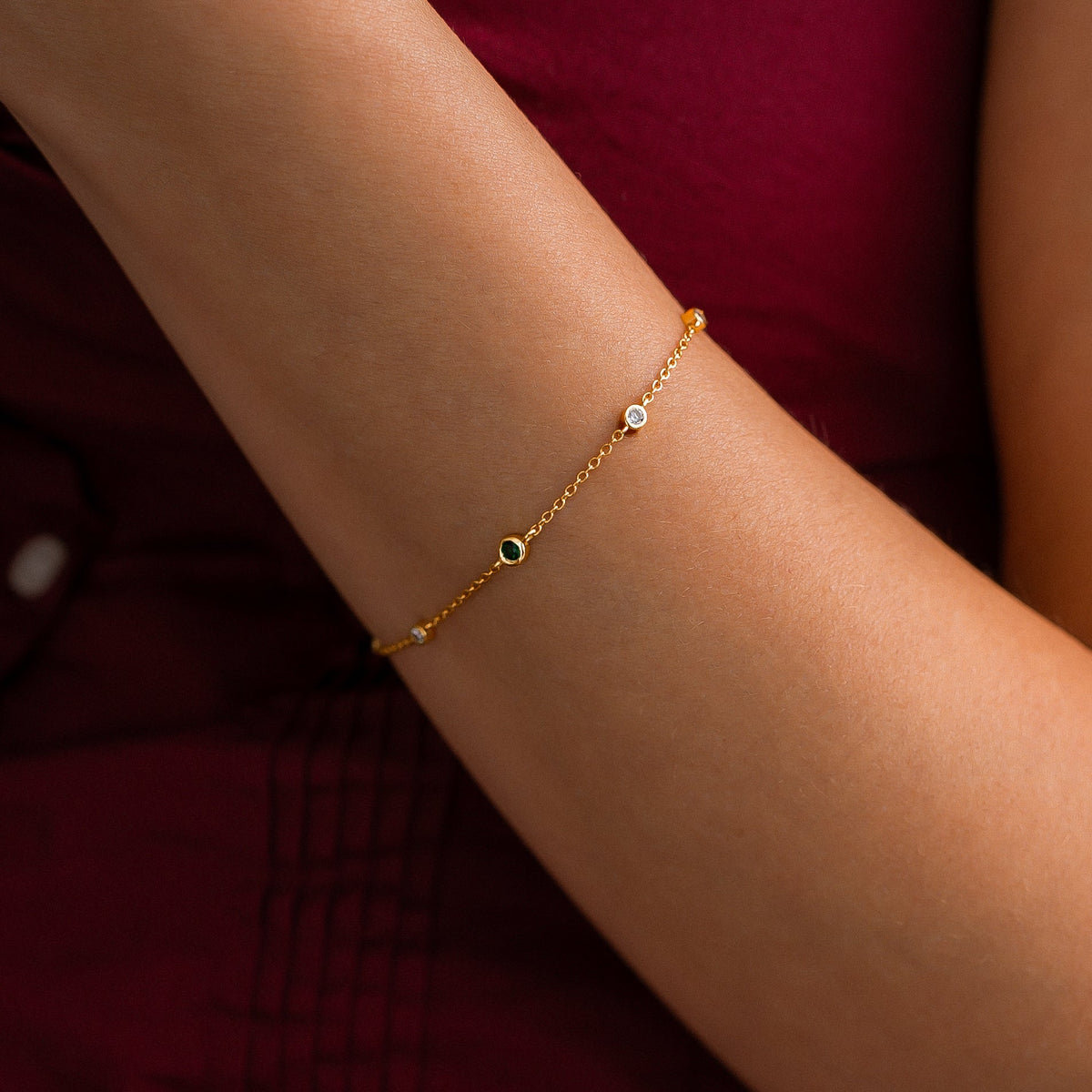Bracciale con Pietra Portafortuna di Aprile
