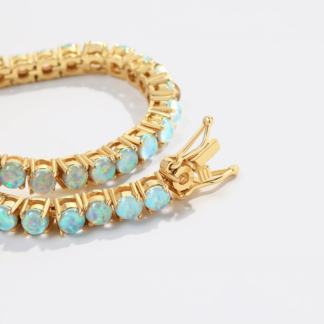 Bracciale Tennis con Opale Blu