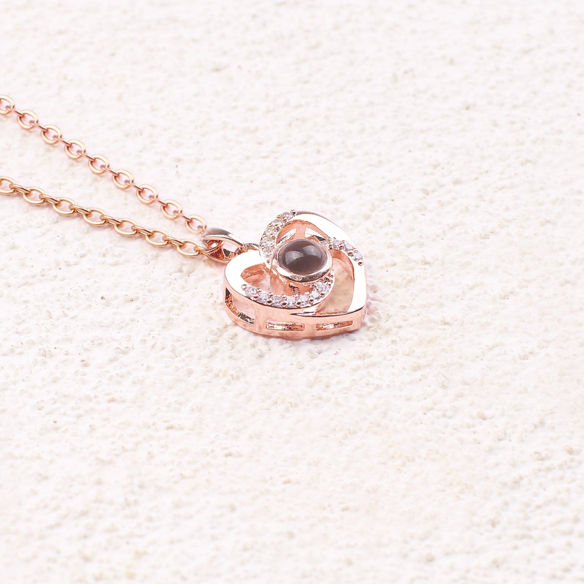 Center of My Heart Pflaster-Foto-Halskette