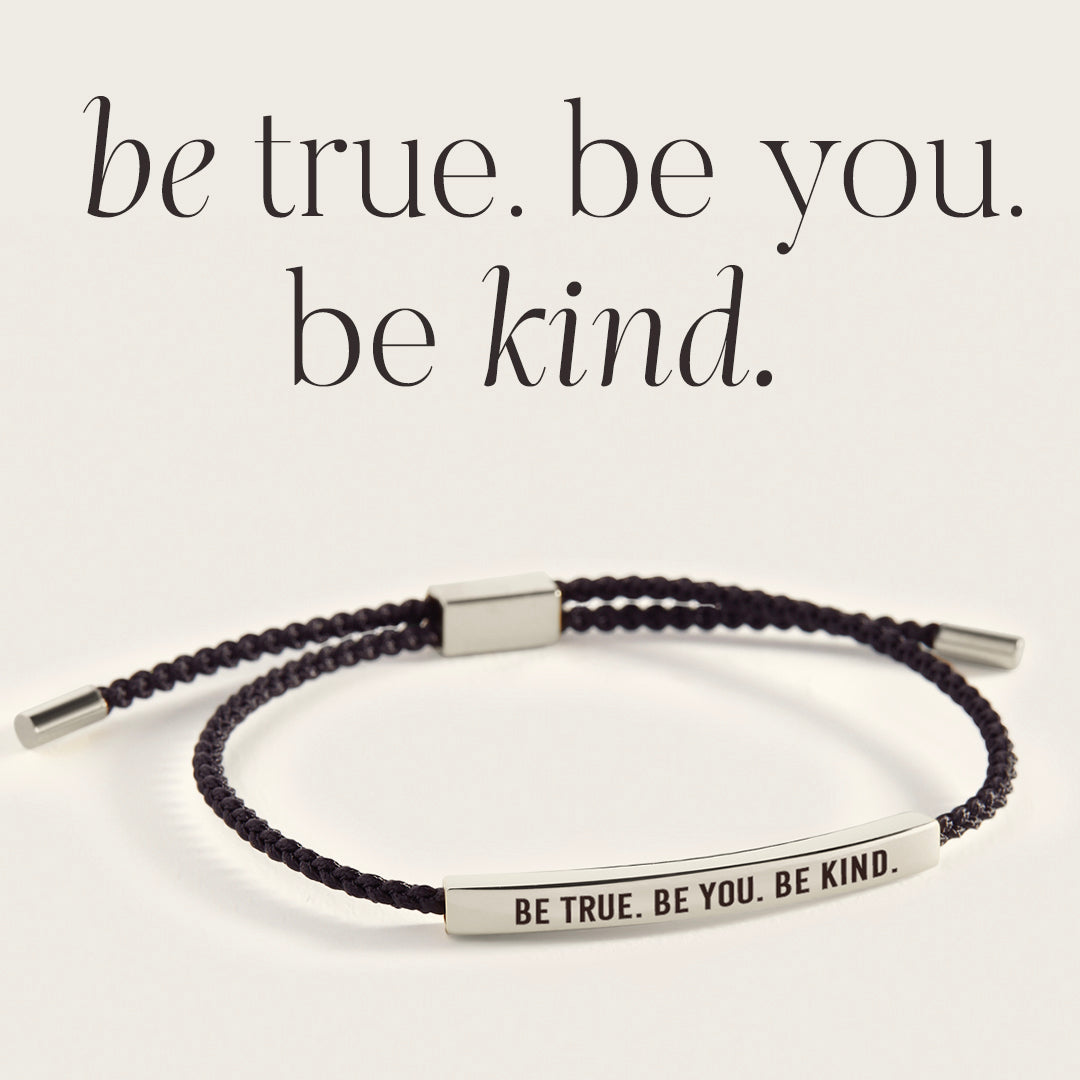 Be True. Be You. Be Kind Inspire Bracelet in 925 Sterling Silver — Vanny Jewels