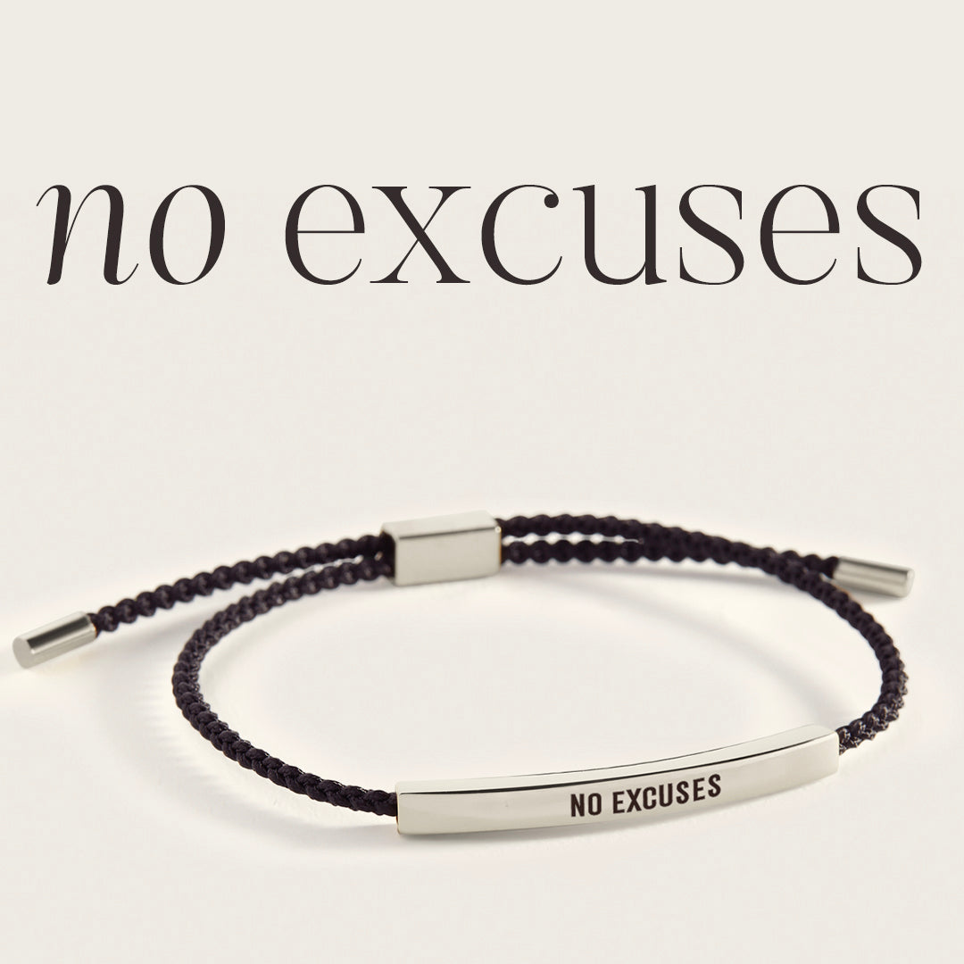 No Excuses Inspire Bracelet in 925 Sterling Silver — Vanny Jewels
