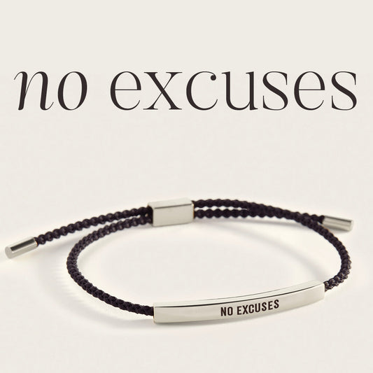No Excuses Inspire Bracelet in 925 Sterling Silver — Vanny Jewels