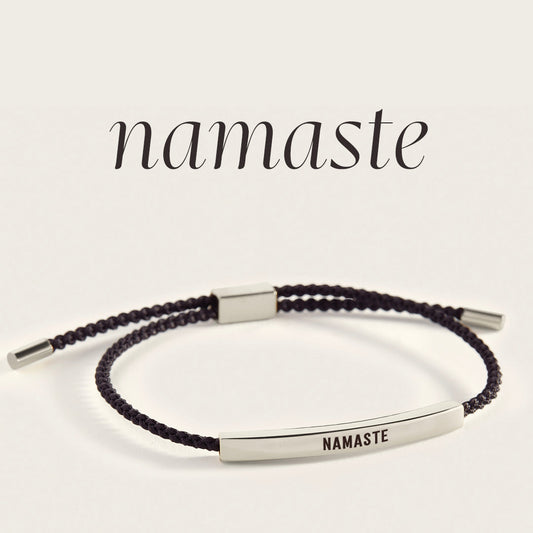 Namaste Inspire Bracelet in 925 Sterling Silver — Vanny Jewels