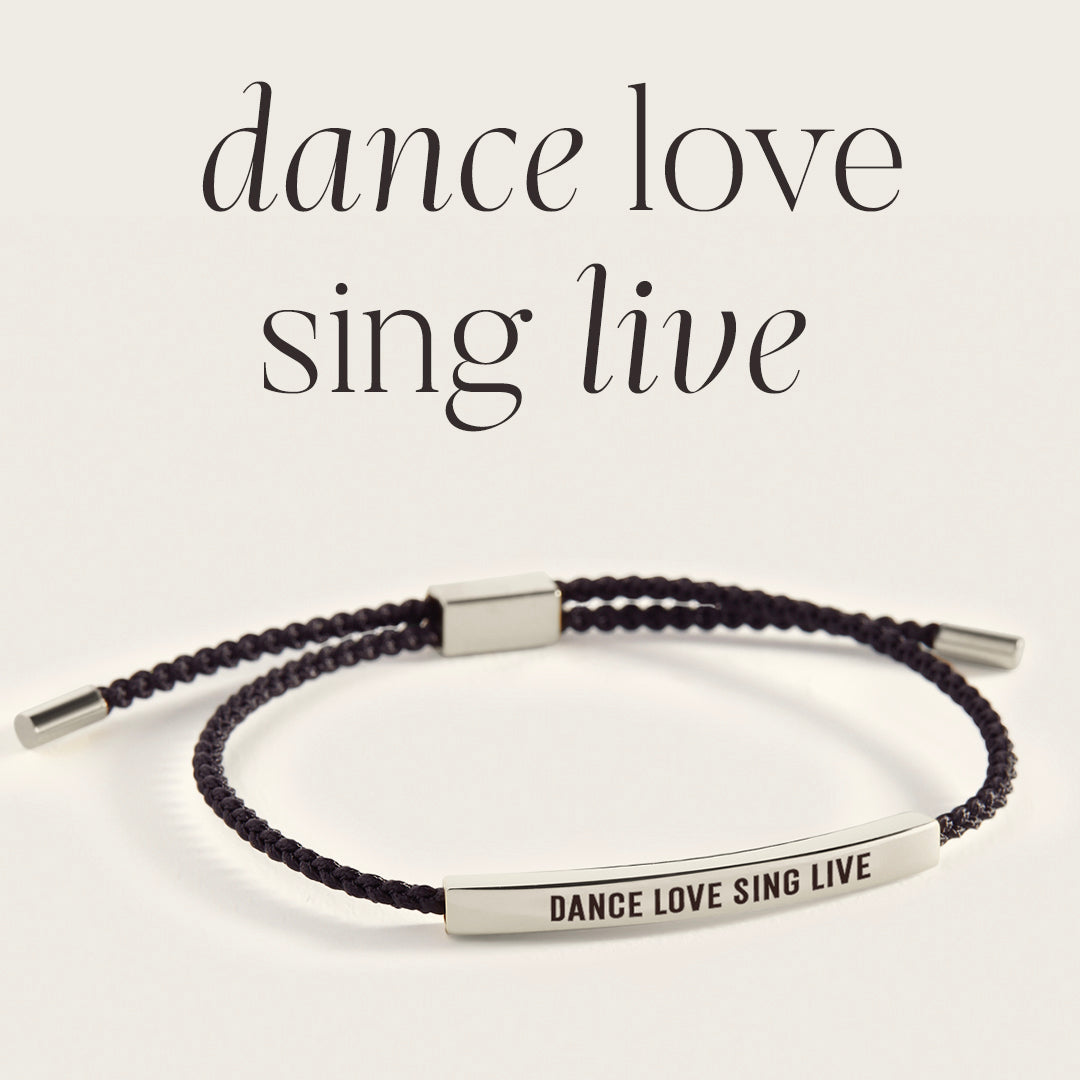 Dance Love Sing Live Inspire Bracelet in 925 Sterling Silver — Vanny Jewels