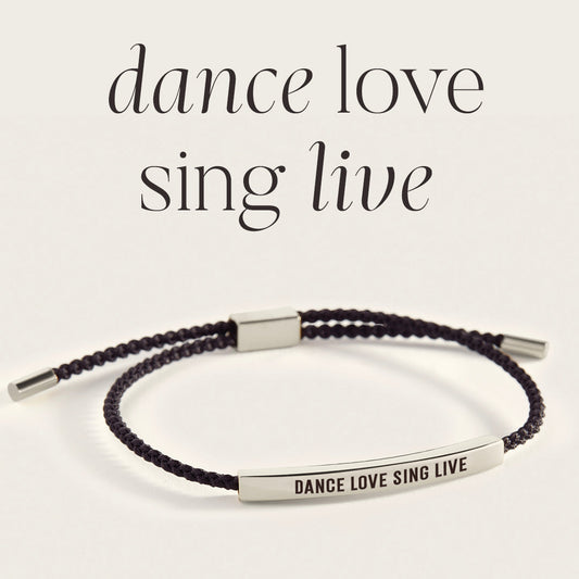 Dance Love Sing Live Inspire Bracelet in 925 Sterling Silver — Vanny Jewels