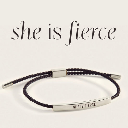 She Is Fierce Inspire Bracelet in 925 Sterling Silver — Vanny Jewels
