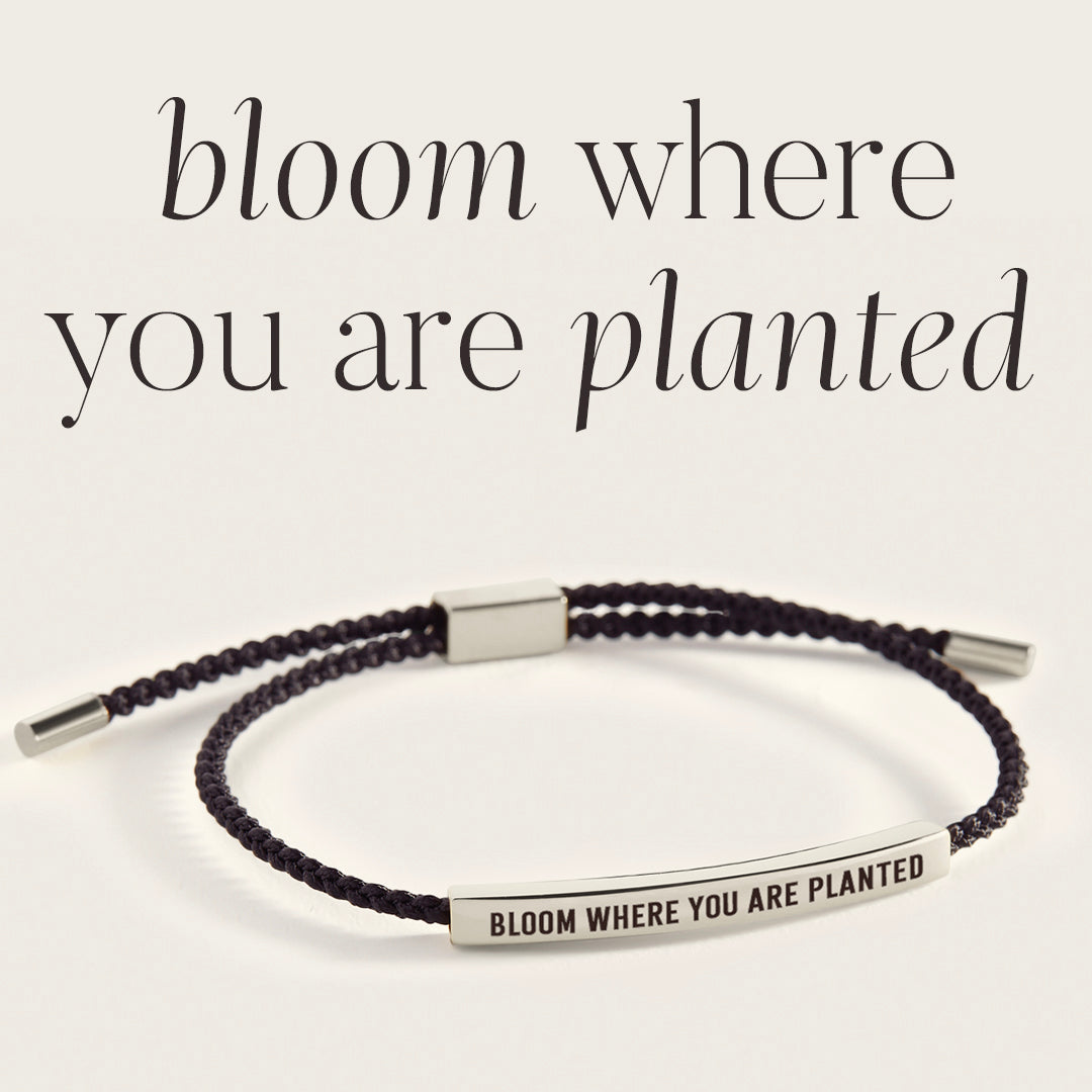 Bloom Where You Are Planted Inspire Bracelet in 925 Sterling Silver — Vanny Jewels