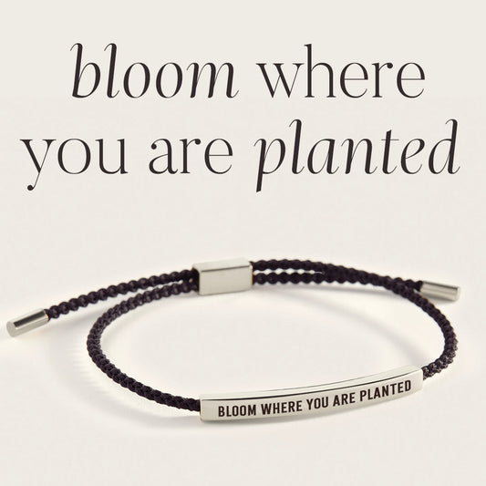 Bloom Where You Are Planted Inspire Bracelet in 925 Sterling Silver — Vanny Jewels