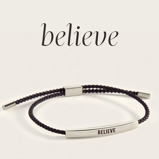 Believe Inspire Bracelet in 925 Sterling Silver — Vanny Jewels