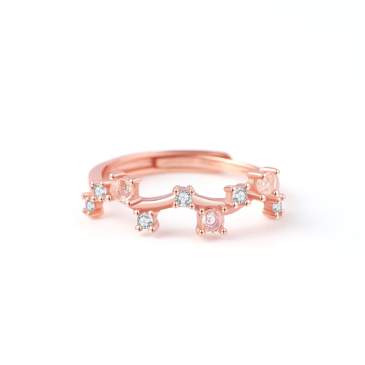 Moonstone Constellation Band in rose gold tone