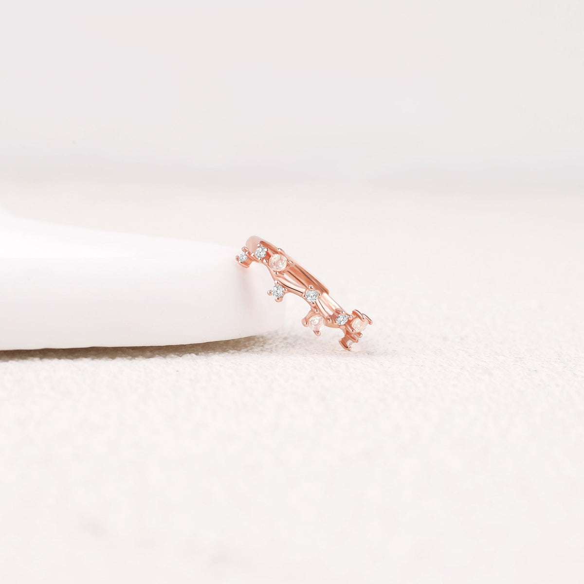 Moonstone Constellation Band in rose gold tone