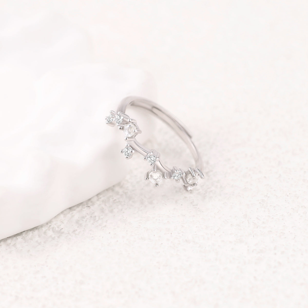 Moonstone Constellation Band in 925 sterling silver