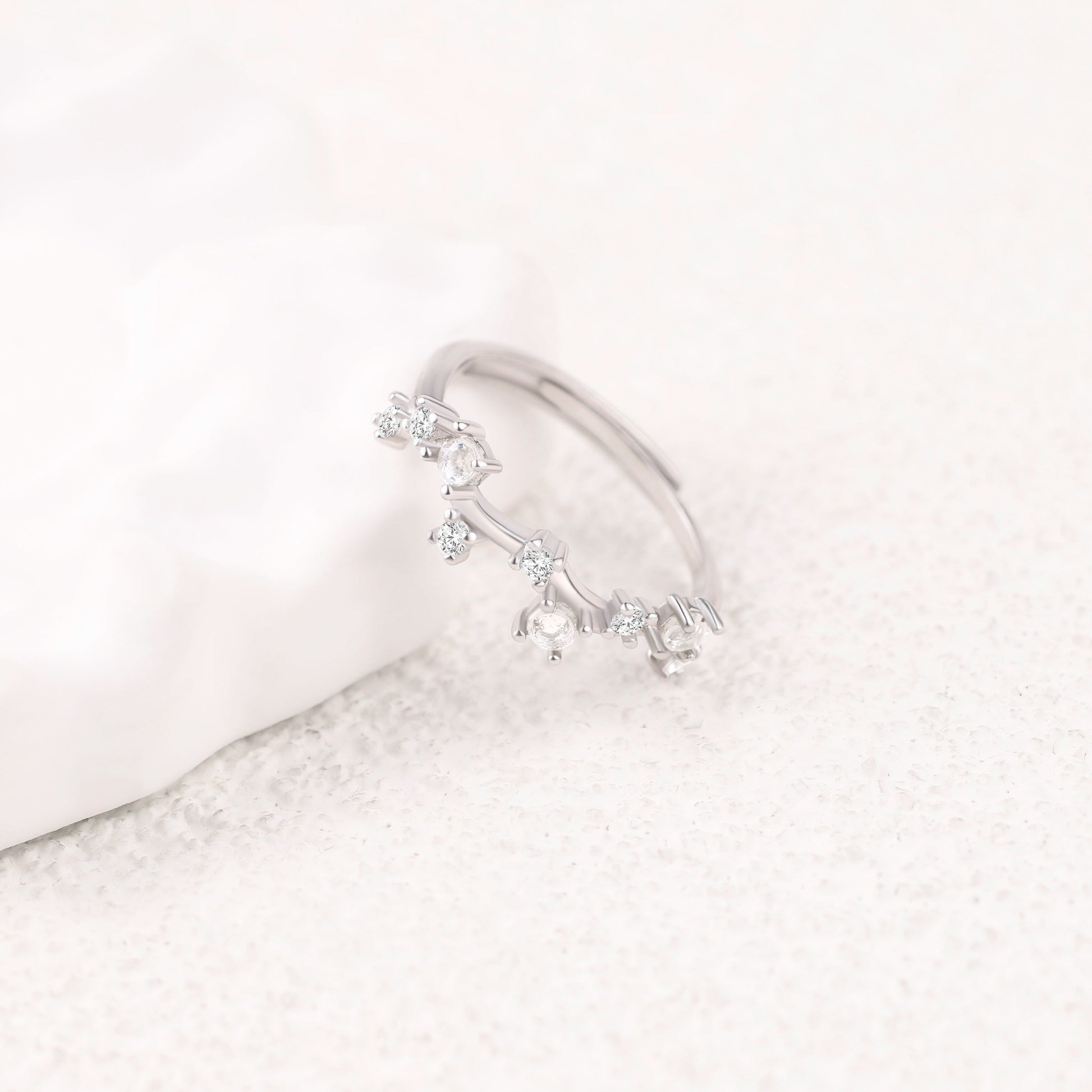 Moonstone Constellation Band in 925 sterling silver