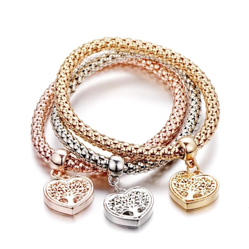 Albero della Vita - Bracciale con ciondolo a cuore in edizione limitata