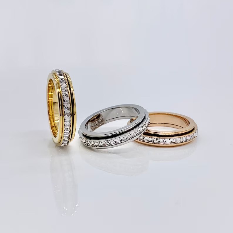 Kristall-Statement-Fidget-Ring