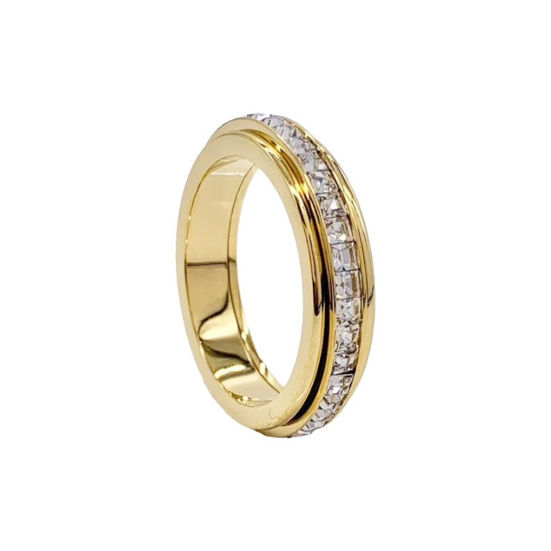 Kristall-Statement-Fidget-Ring