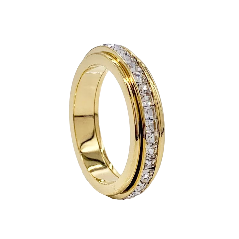 Kristall-Statement-Fidget-Ring