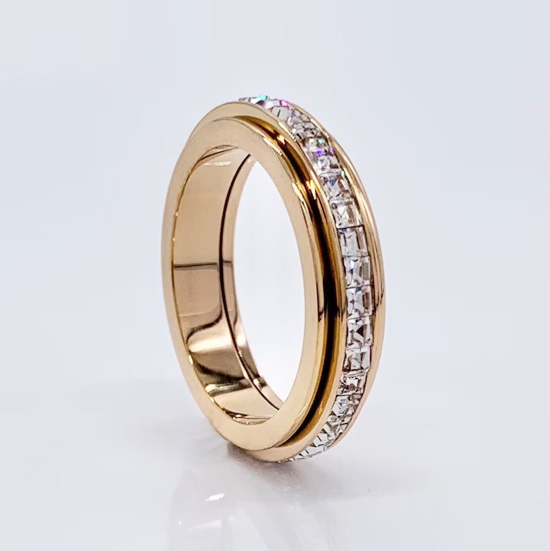 Kristall-Statement-Fidget-Ring