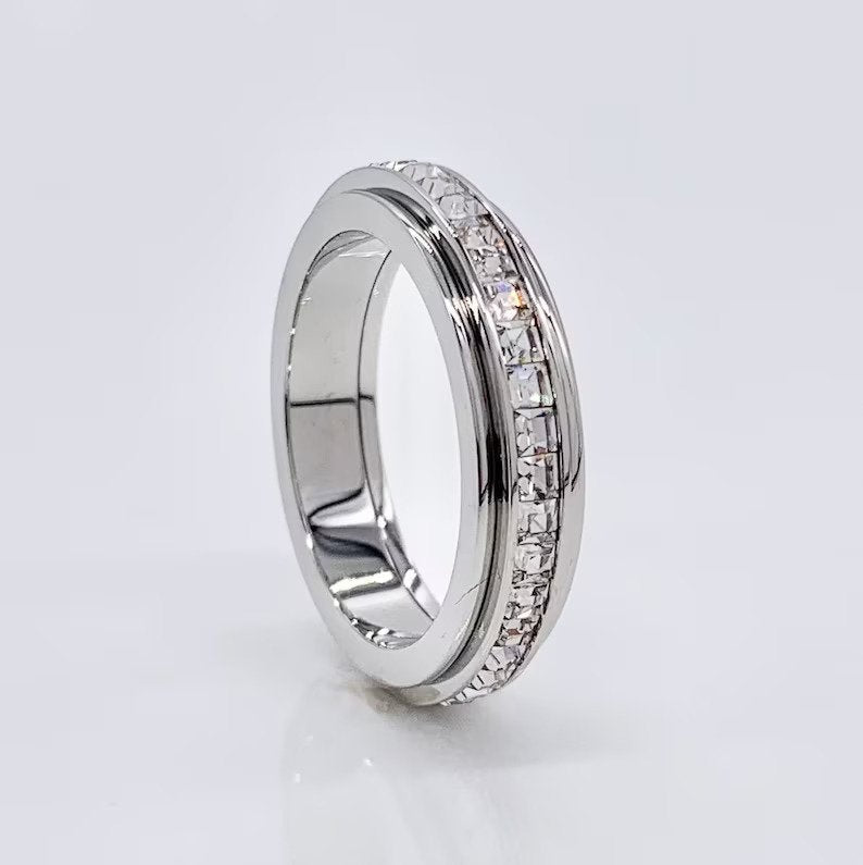 Kristall-Statement-Fidget-Ring