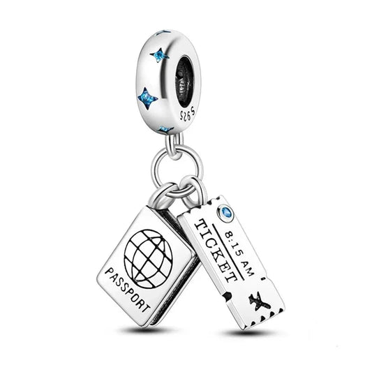 Ticket Charm in 925 Sterling Silver — Vanny Jewels