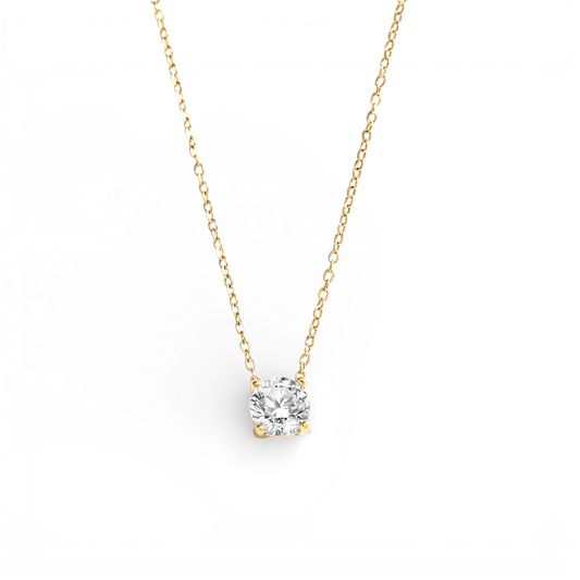 Solitaire Pendant Necklace — Vanny Jewels