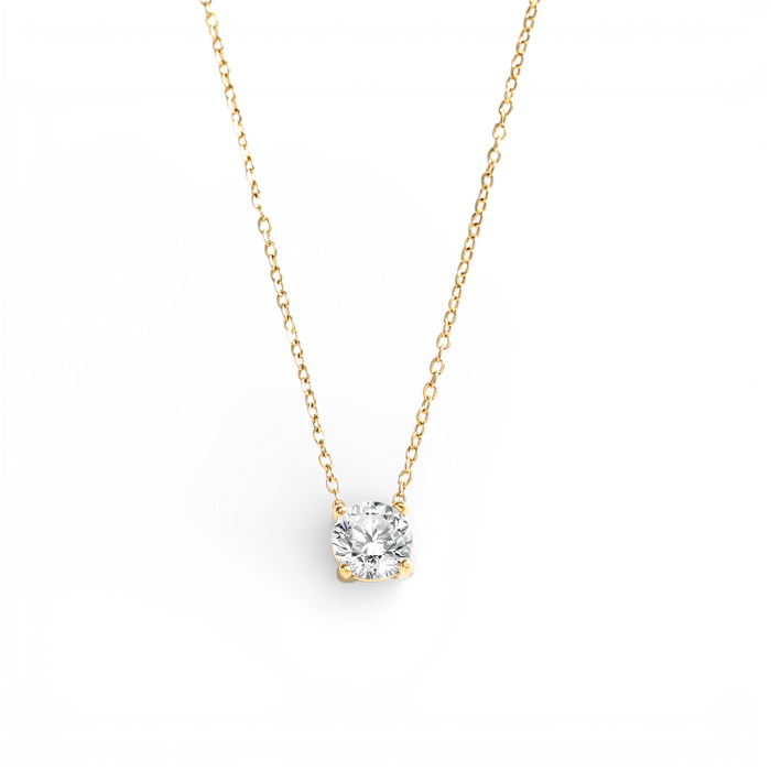 Solitaire Pendant Necklace — Vanny Jewels