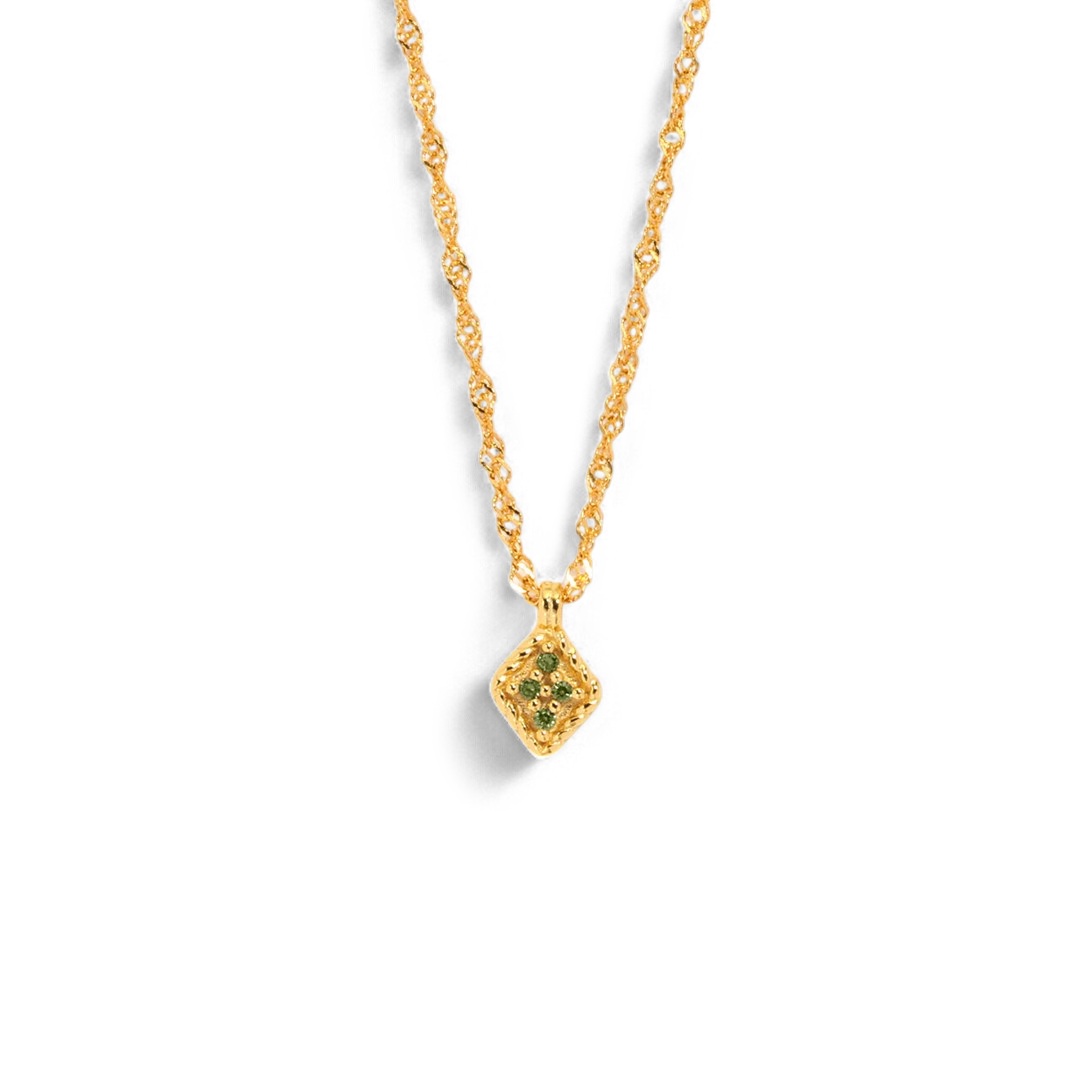 Dainty Birthstone Kite Necklace with August birthstone