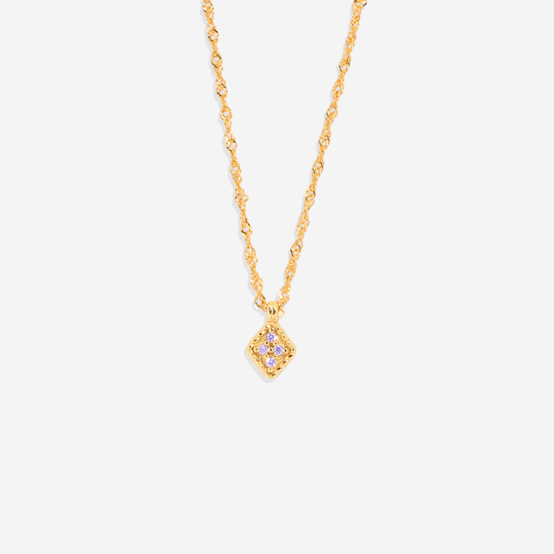 Dainty Birthstone Kite Necklace with June birthstone