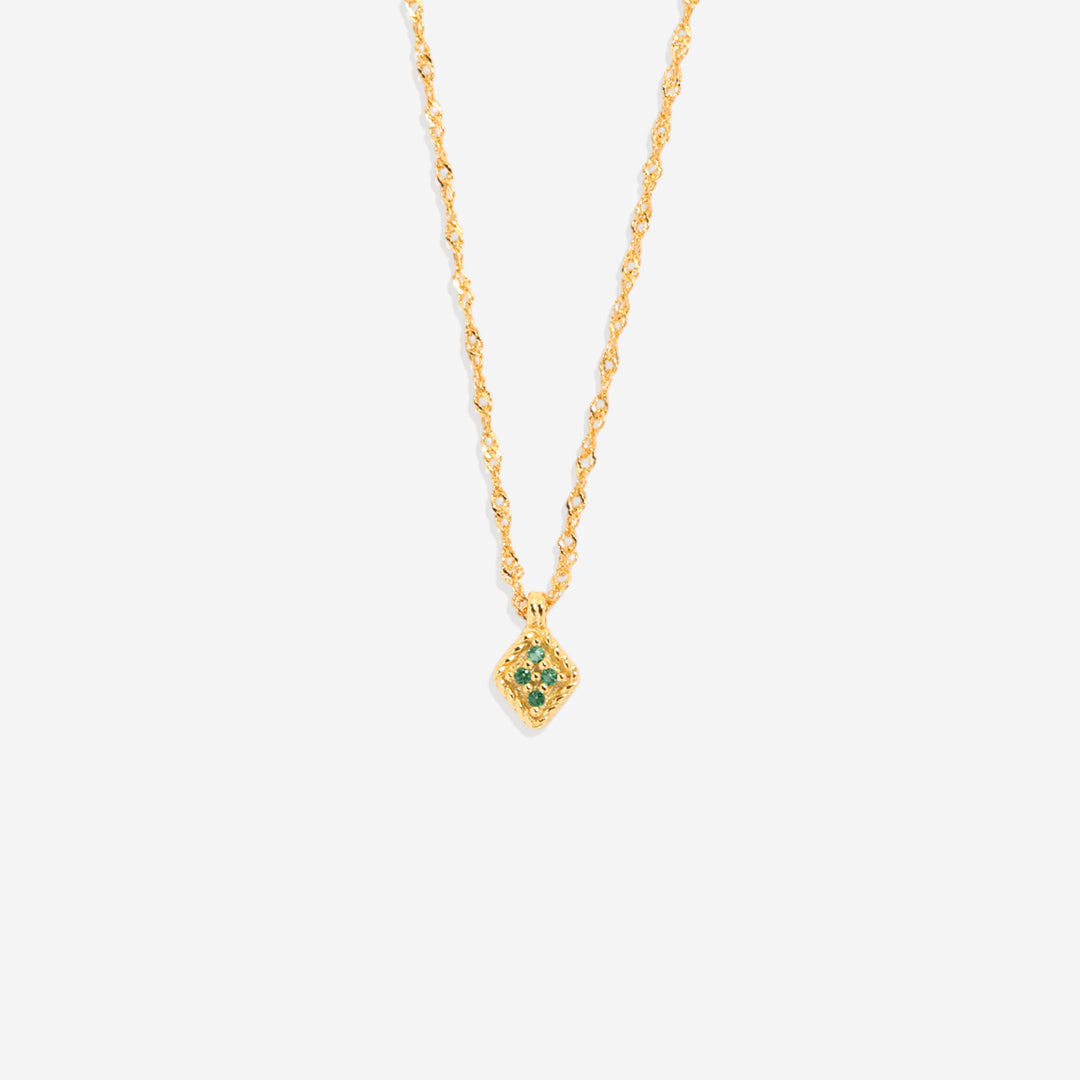 Dainty Birthstone Kite Necklace with May birthstone