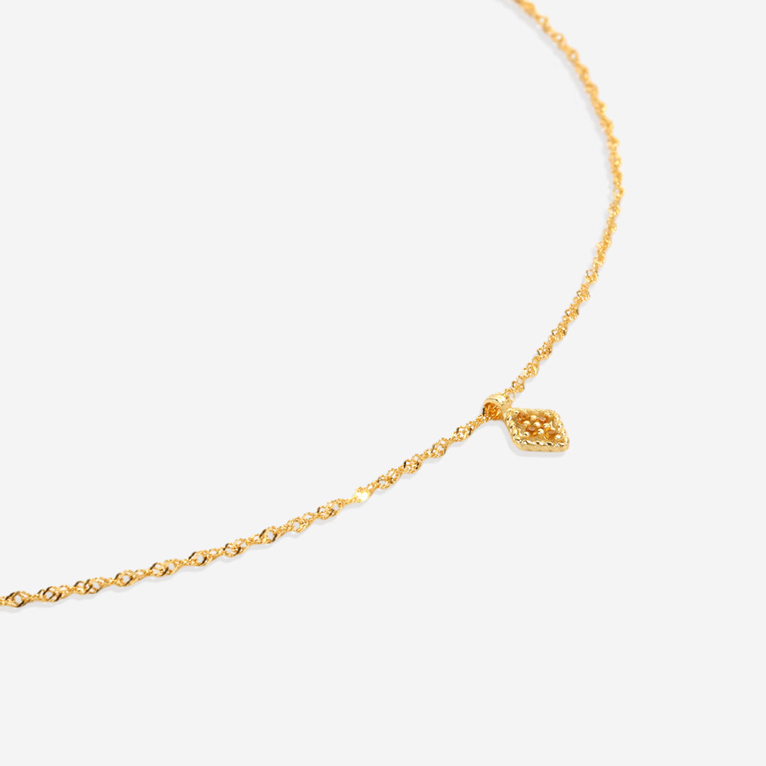 Dainty Birthstone Kite Necklace with November birthstone